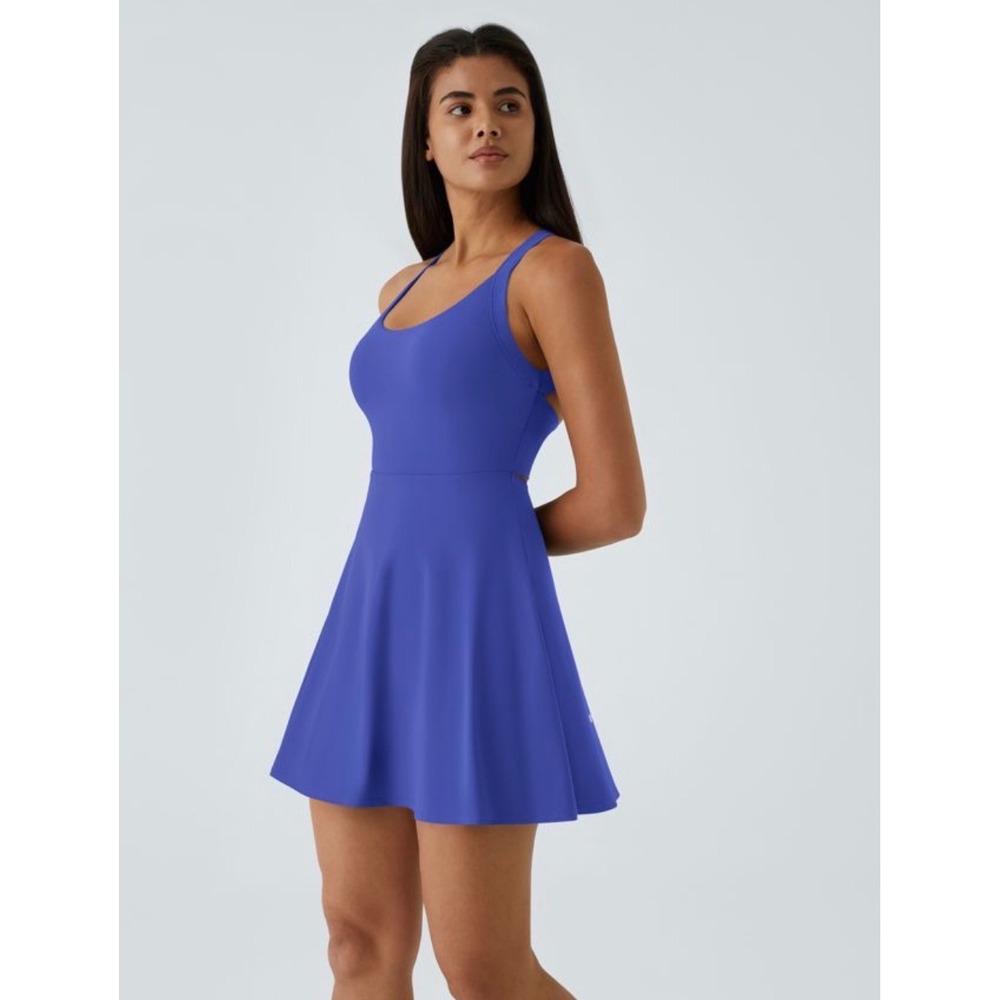 Halara SoftlyZero Airy Backless Twisted Athletic Dress Size L Longer Length